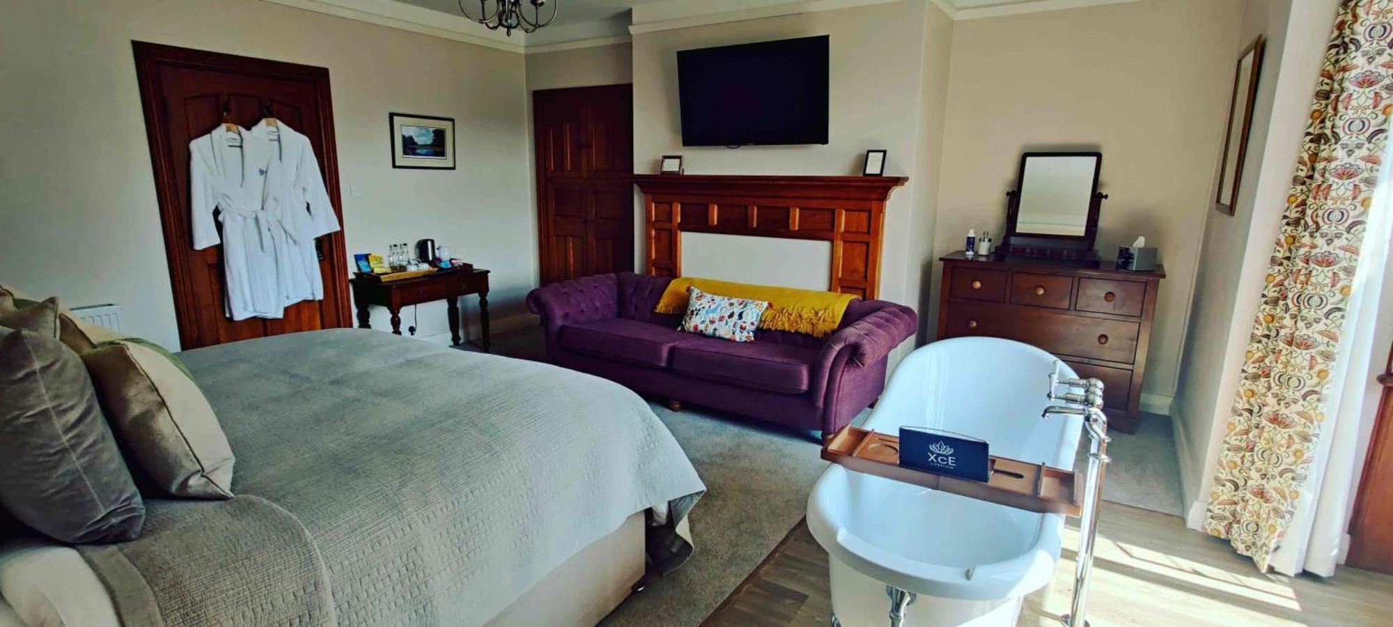 Luxury Bed And Breakfast At Bossington Hall In Exmoor, Somerset Porlock Værelse billede